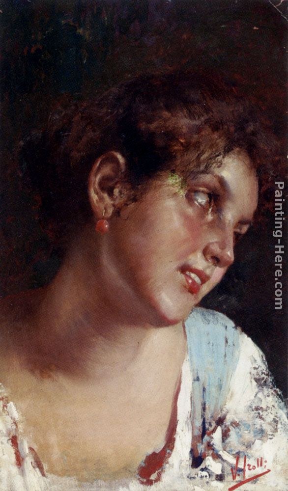 Vincenzo Irolli Portrait Of A Young Girl